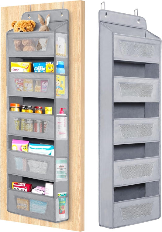 Meolsaek Over the Door Organizer,46lbs Load and Anti-Tilt Design，5 Tier Behind the Door Storage 5