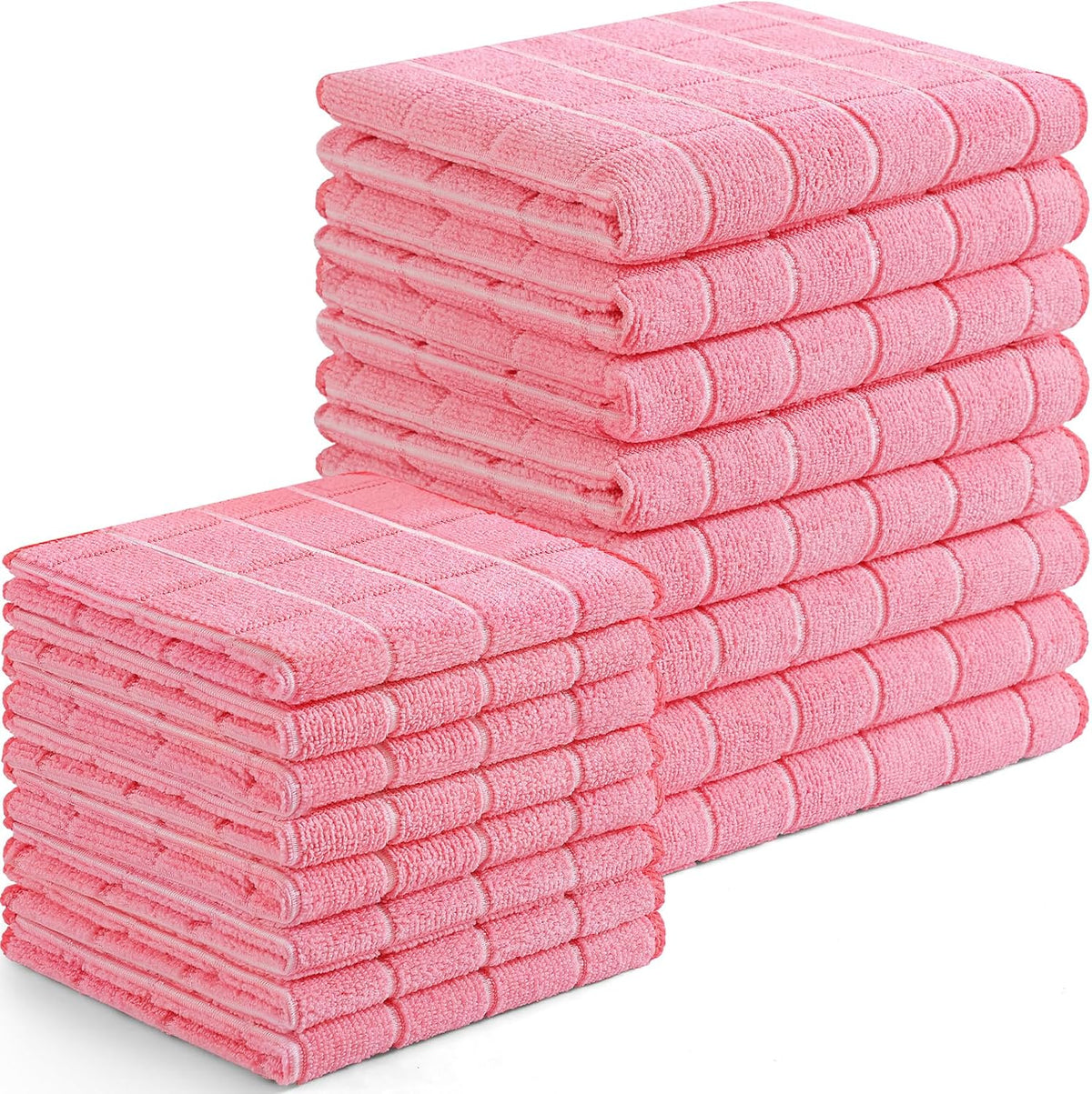 Homaxy Microfiber Kitchen Towels and Dishcloths Set, 16 Pack Soft and Absorbent Dish Hand Towels