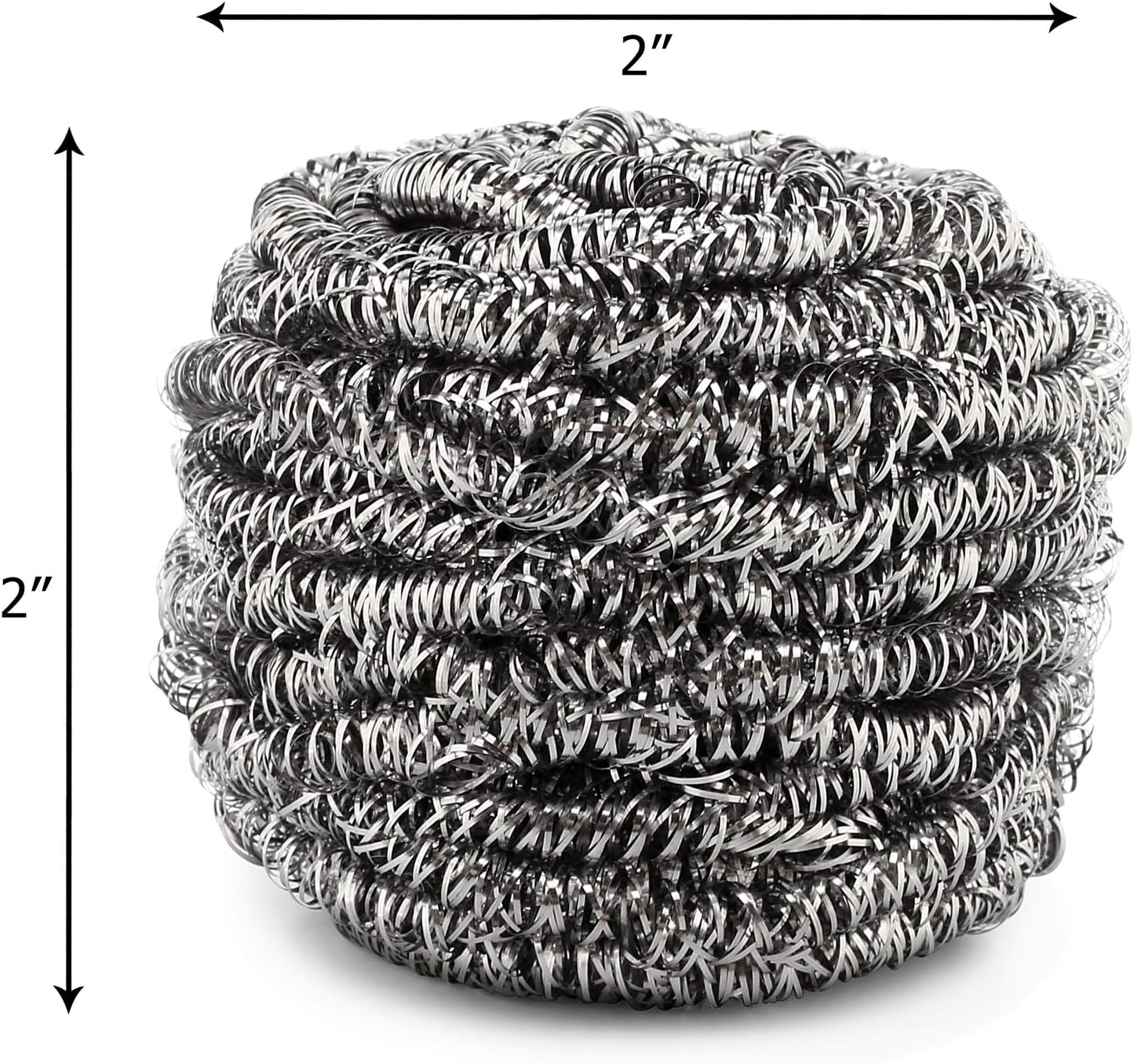 12 Pack Stainless Steel Scourers by Scrub It – Steel Wool Scrubber Pad Used for Dishes, Pots, Pans