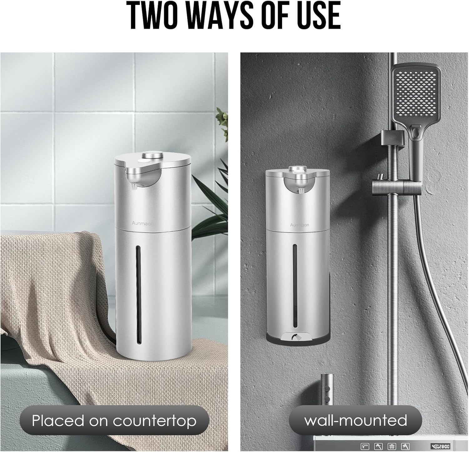 Aunmaon Automatic Soap Dispenser Touchless,Upgrade Adjustable Volume for Thick and Thin Liquid