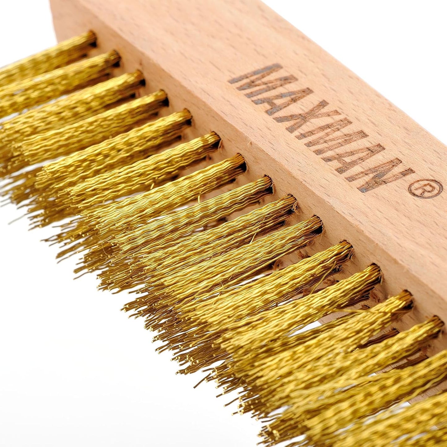 MAXMAN Brass Brush, Soft Brass Bristle Brush, Wire Brushes for Cleaning Metal Rust, Welds with 10"