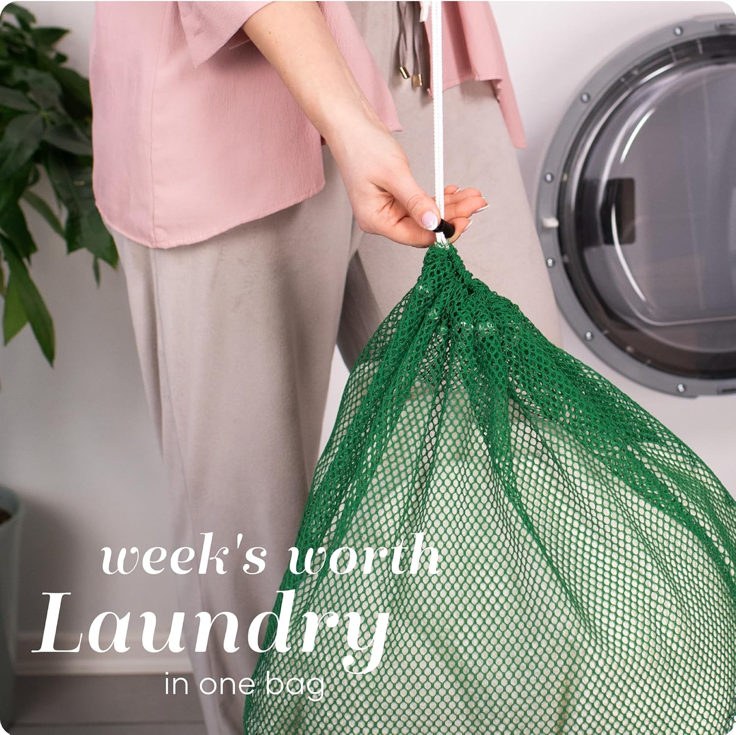 Handy Laundry Mesh XL Laundry Bags - Durable, Machine Washable with Secure Drawstring Closure