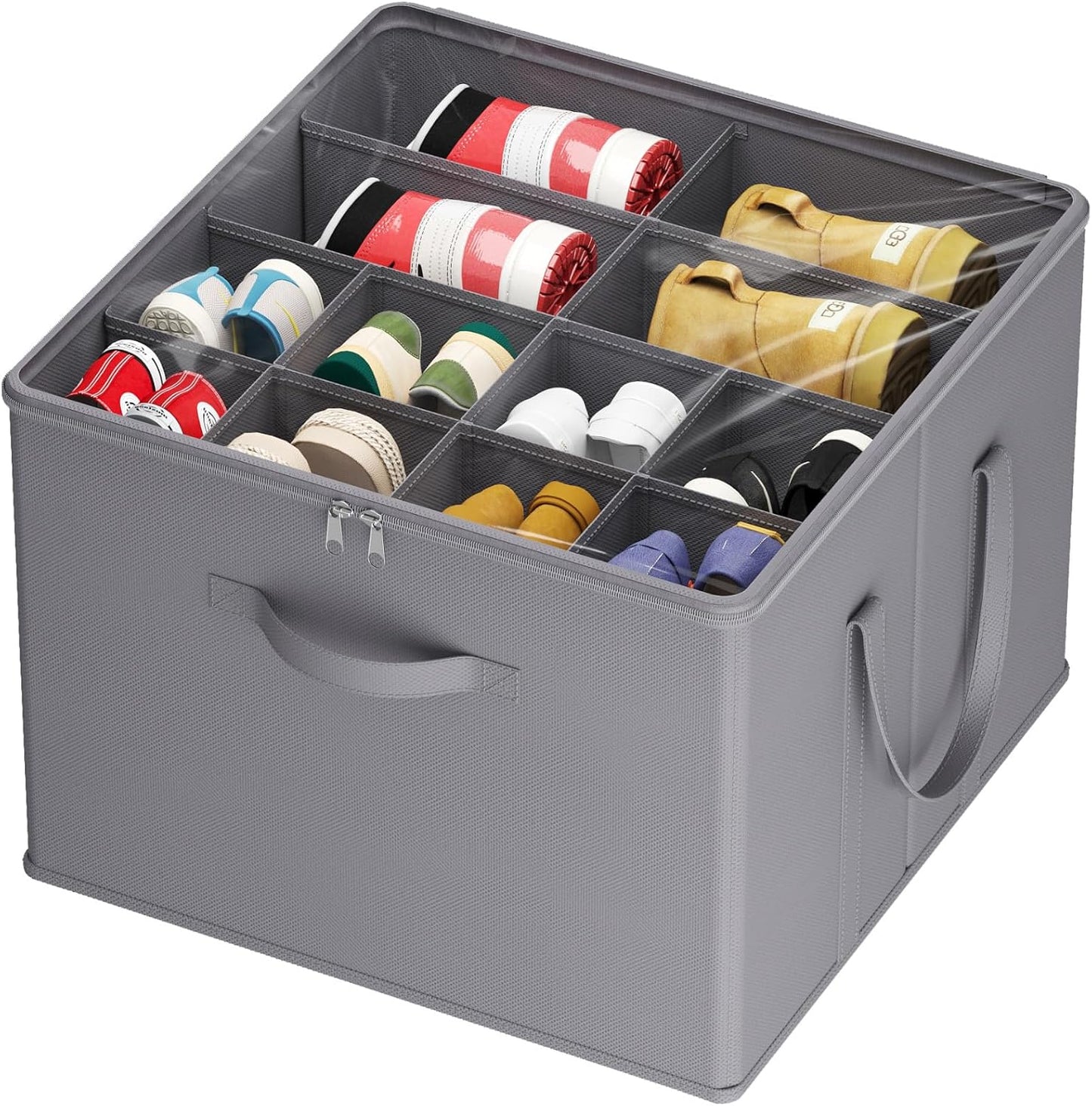 Lifewit Shoe Storage Organizer for Closet Fits 12-16 Pairs, Fabric Large Shoe Box Storage