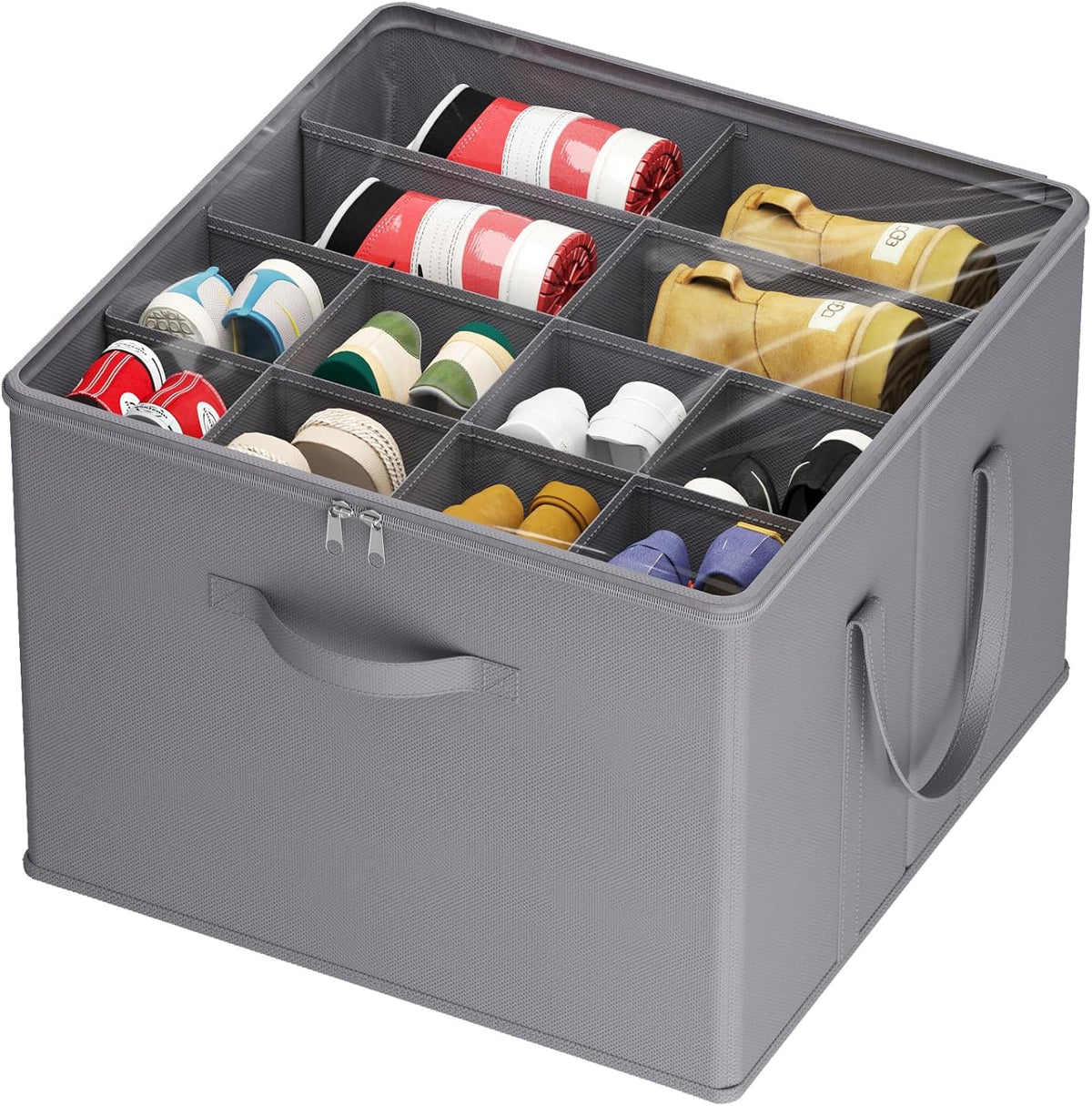 Lifewit Shoe Storage Organizer for Closet Fits 12-16 Pairs, Fabric Large Shoe Box Storage