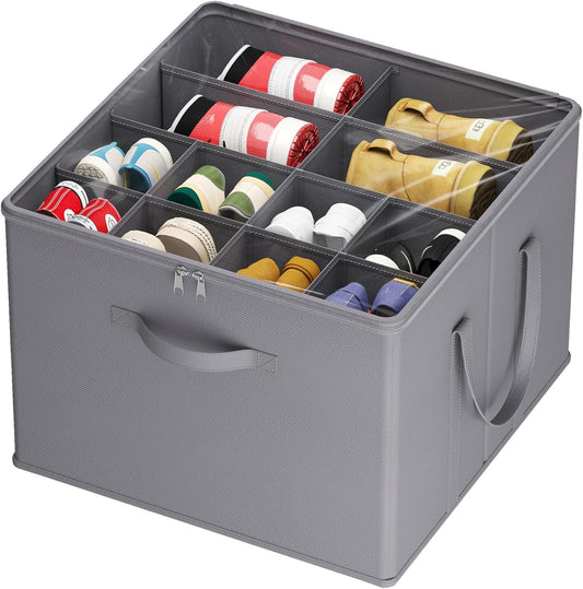 Lifewit Shoe Storage Organizer for Closet Fits 12-16 Pairs, Fabric Large Shoe Box Storage
