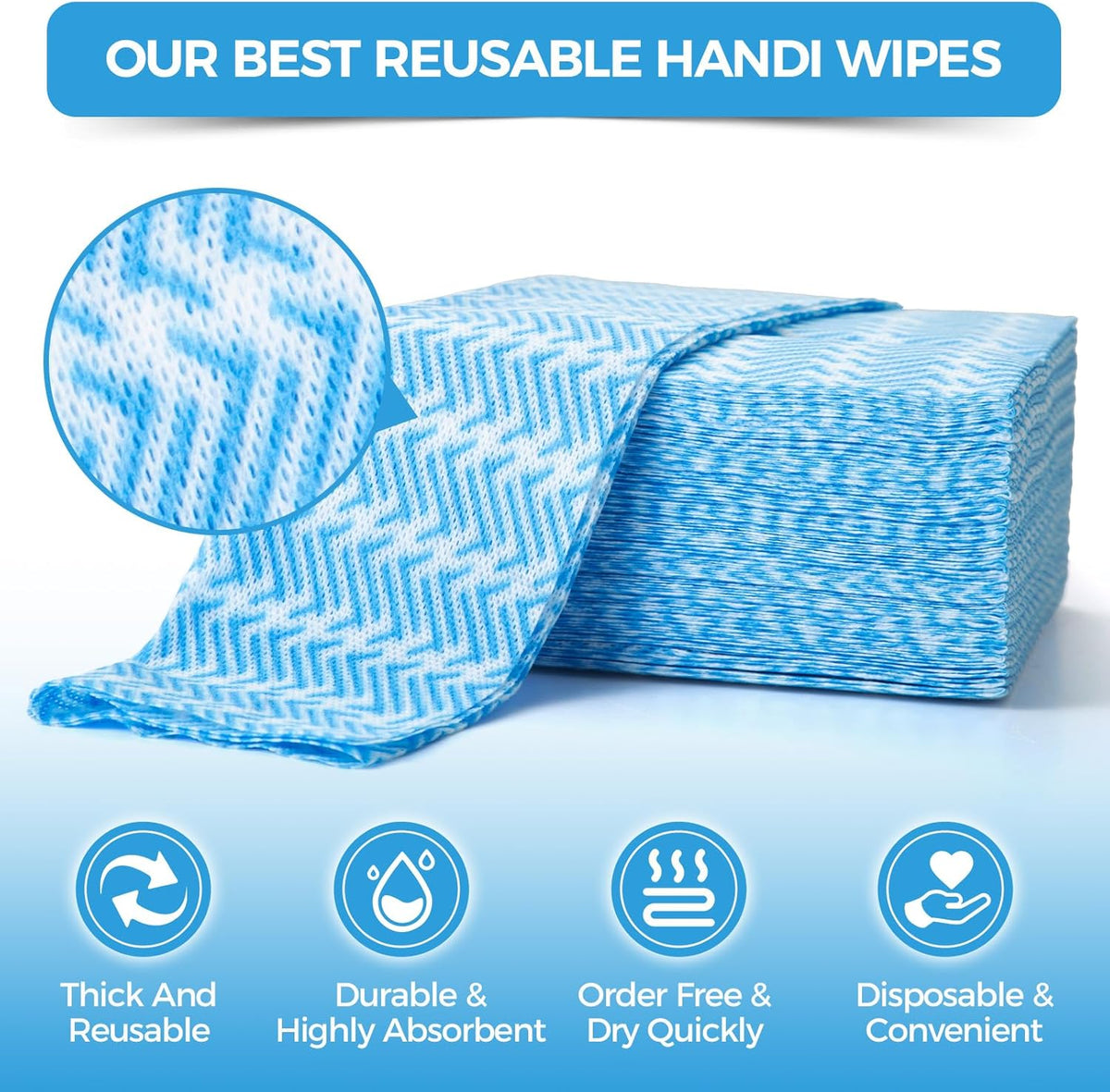 Handi Wipes Reusable Cloths Disposable Cleaning Towels Dry Kitchen Wipes Reusable Dish Towel