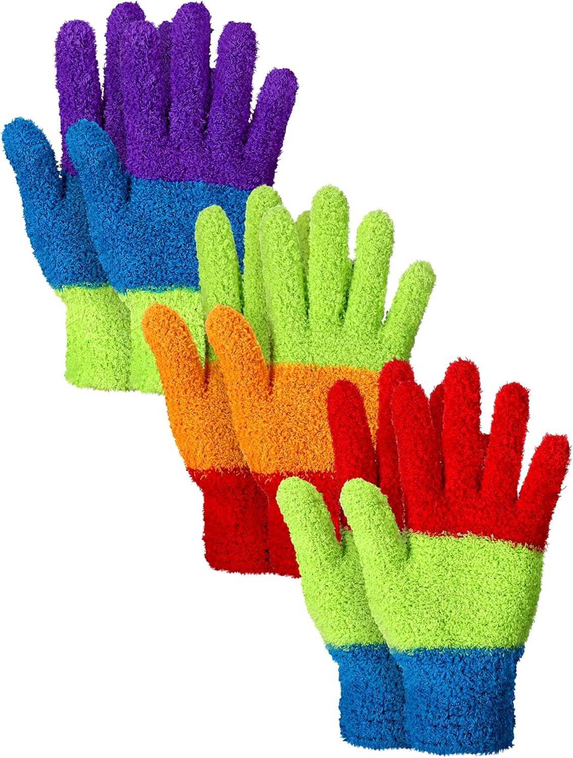Patelai 3 Pairs Microfiber Plant Dusting Gloves Leaf Cleaning Gloves for Indoor Plants, Blinds