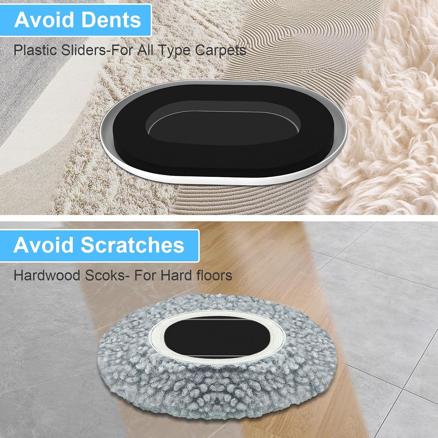Furniture Sliders for Hardwood Floors: Multi-Surface 3-in-1 Furniture Movers Sliders - Moving Pads