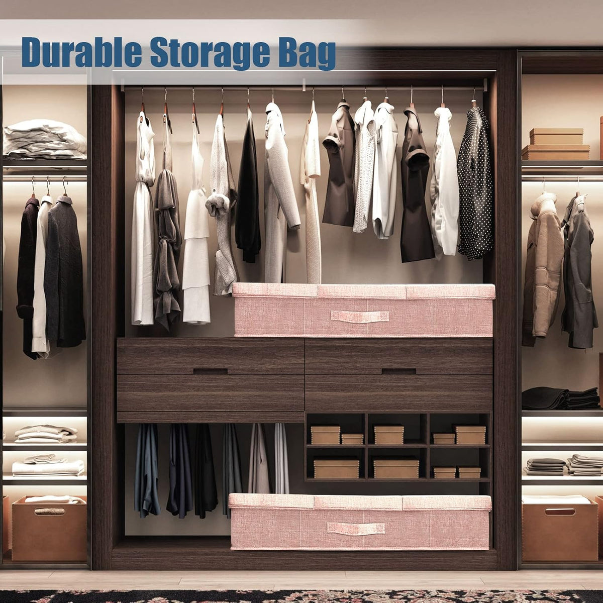 Underbed Storage Containers Bin with Lids, Large Under Bed Storage Organizer Box with Handle