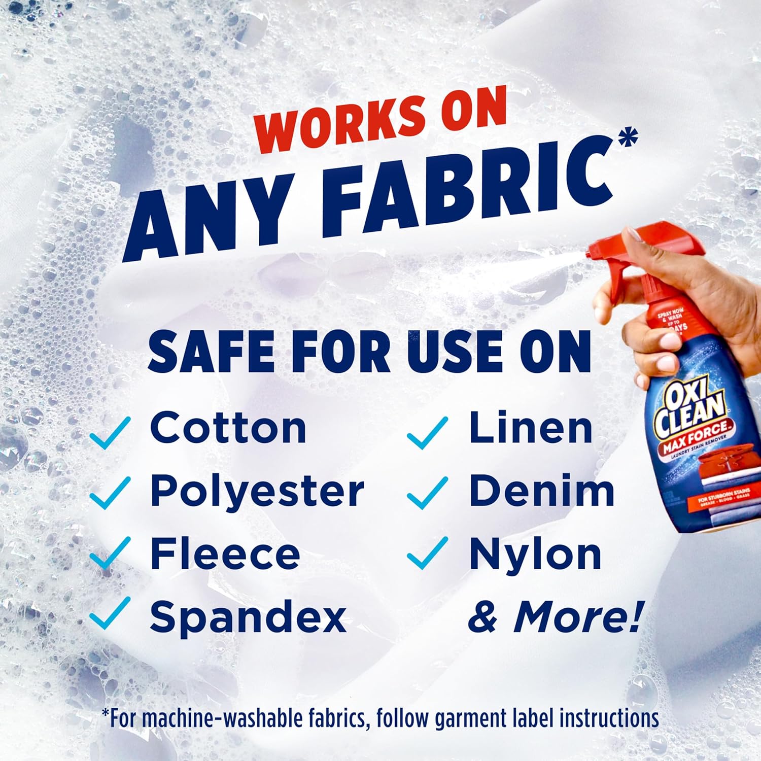 OxiClean Max Force Laundry Stain Remover Spray, Newborn & Baby Essentials, Stain Treater, 12 fl oz