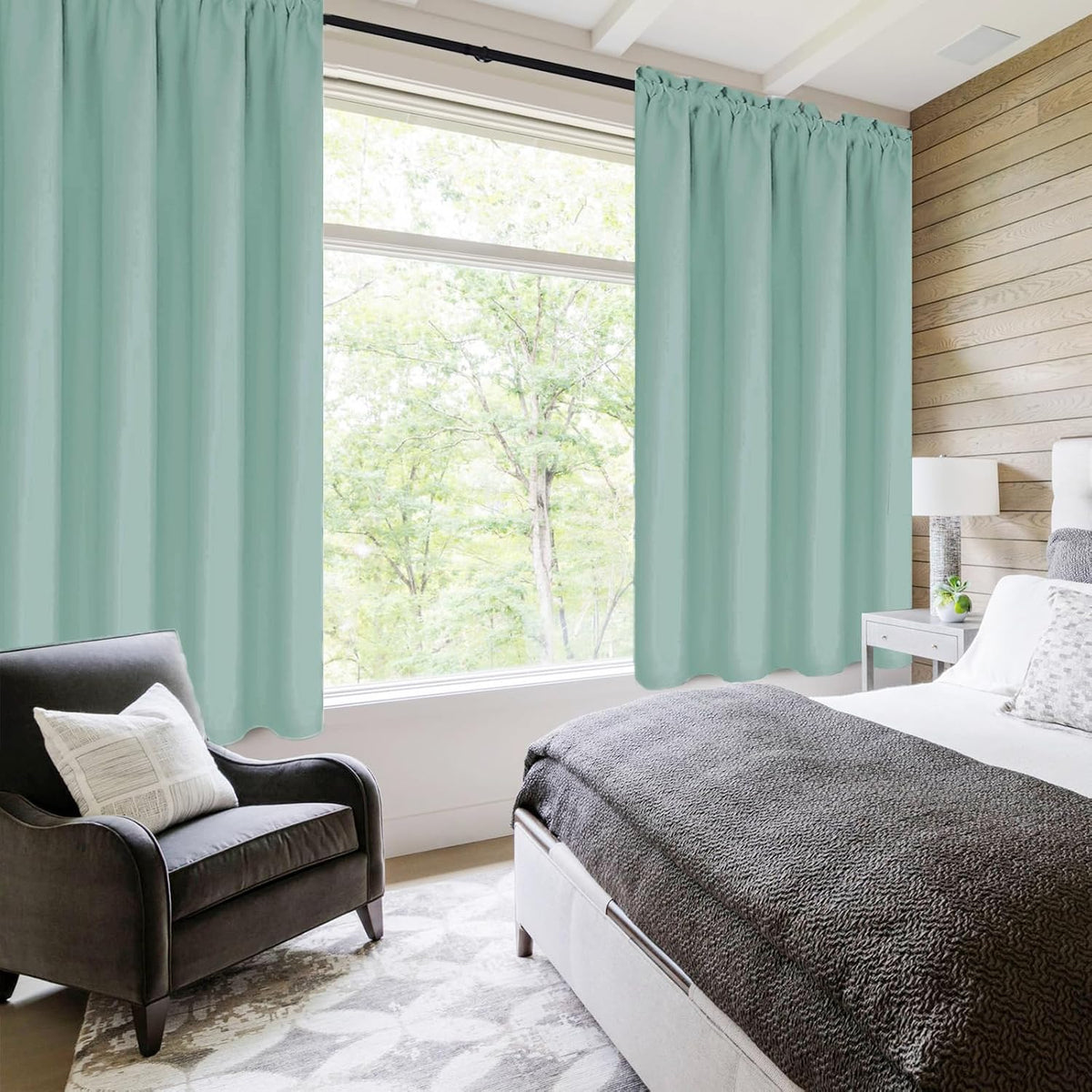 DWCN Blackout Curtains for Living Room Thermal Insulated, Energy Saving & Noise Reducing Bedroom