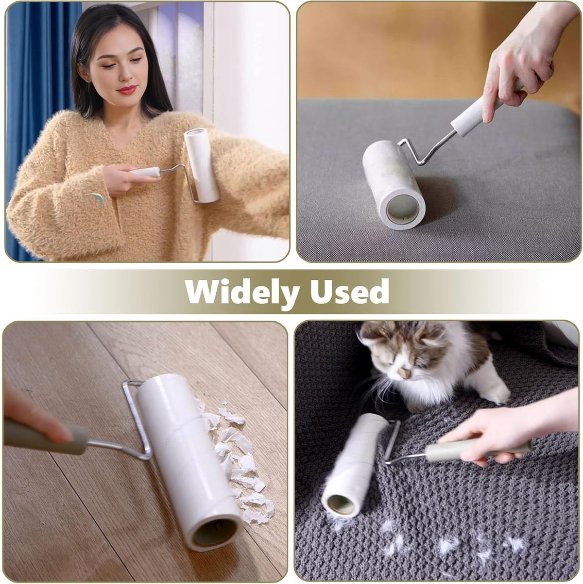 Extra Sticky Large Surface Lint Roller, 6.3'' Giant Lint Roller for Pet Hair, 450 Sheets/ 5