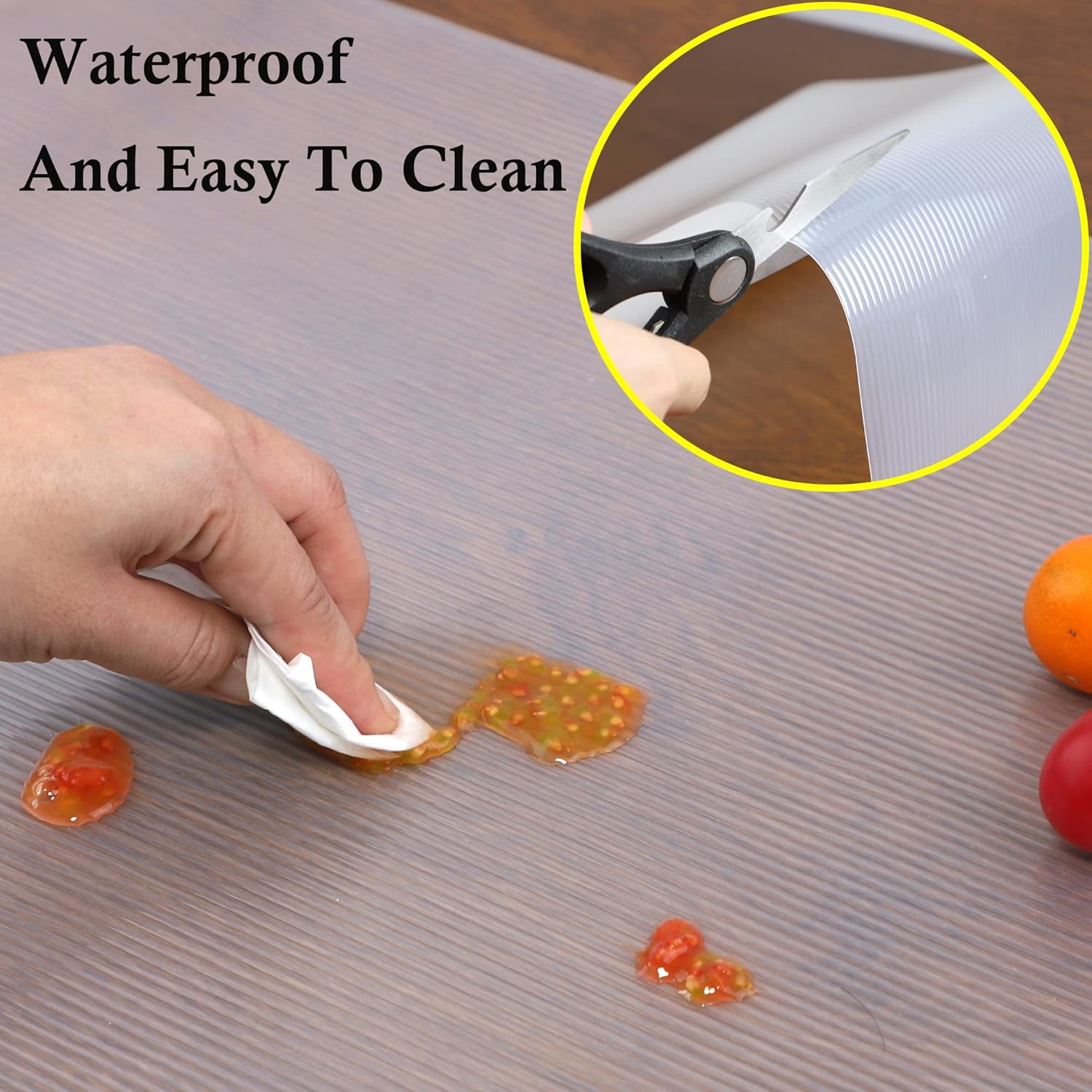 Shelf Liners for Kitchen Cabinets Non Adhesive Cabinet Drawer Liners Non Slip Waterproof 15 Inch