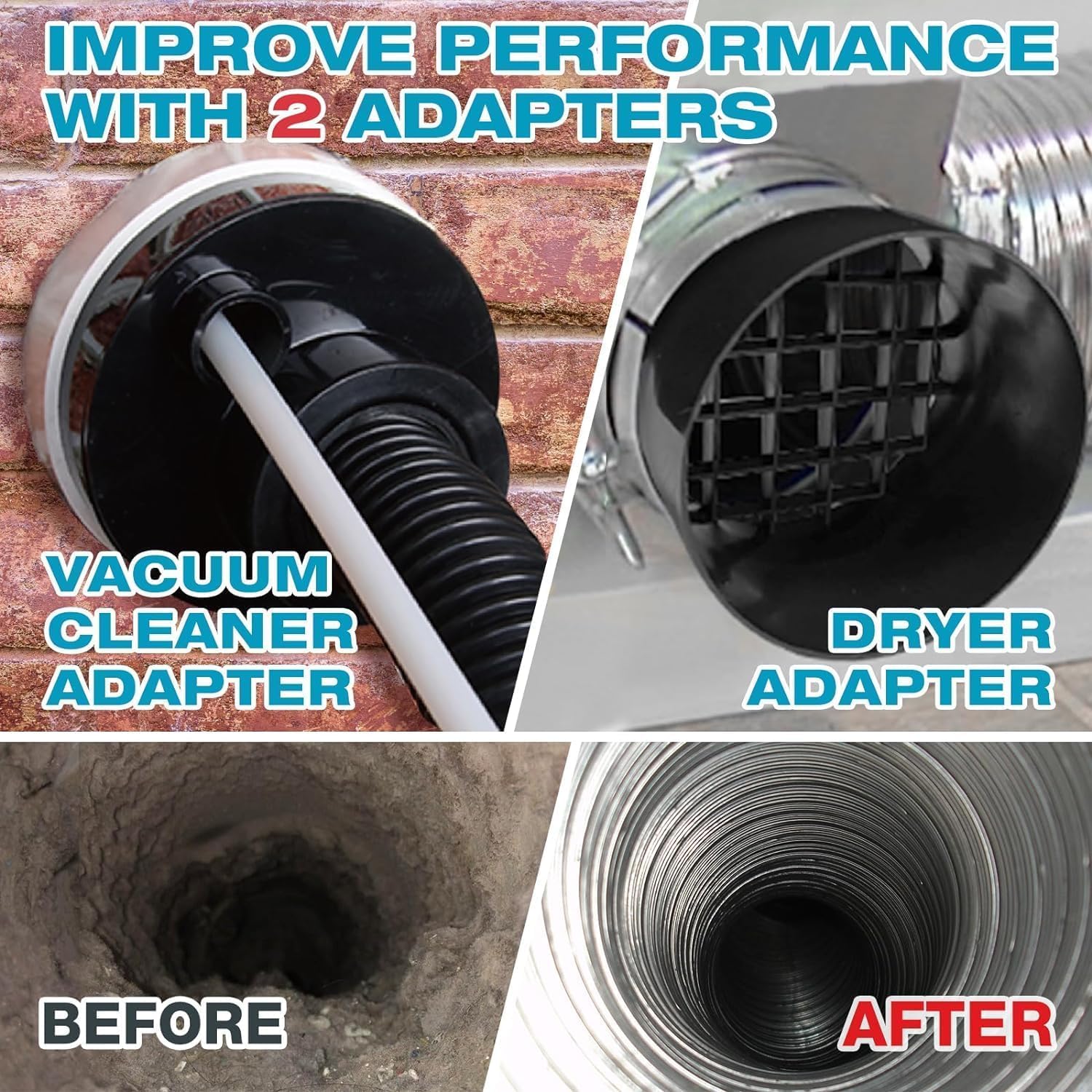 Sealegend 47-Piece 40-Feet Dryer Vent Cleaner Kit, Dryer Cleaning Tools, Omnidirectional Dryer Lint
