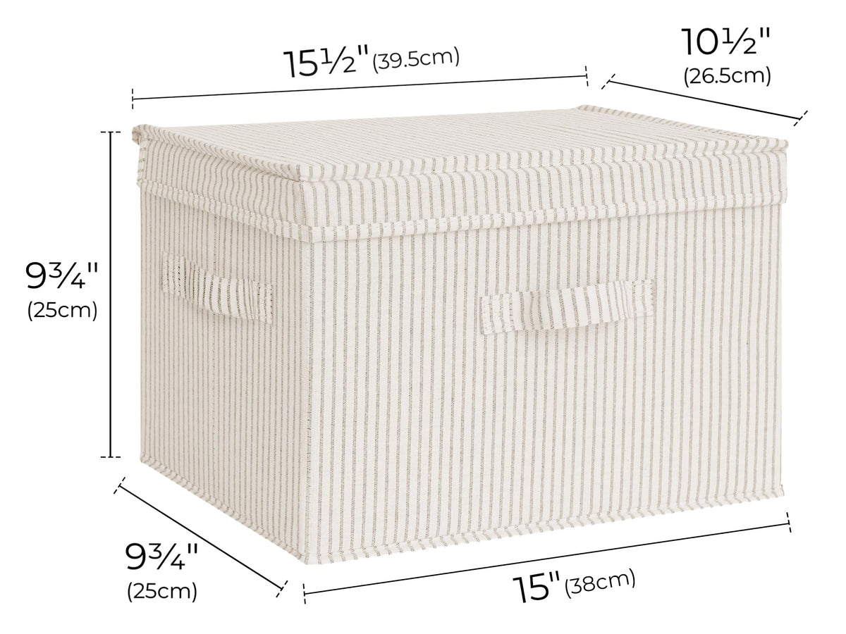 StorageWorks Fabric Storage Bins with Lids, Closet Storage Bins