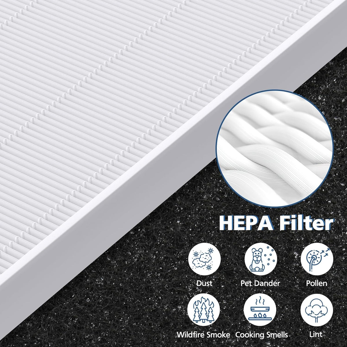 2 Pack C545 HEPA Replacement Filter S Compatible with Winix C545 Air Purifier, Replaces Part