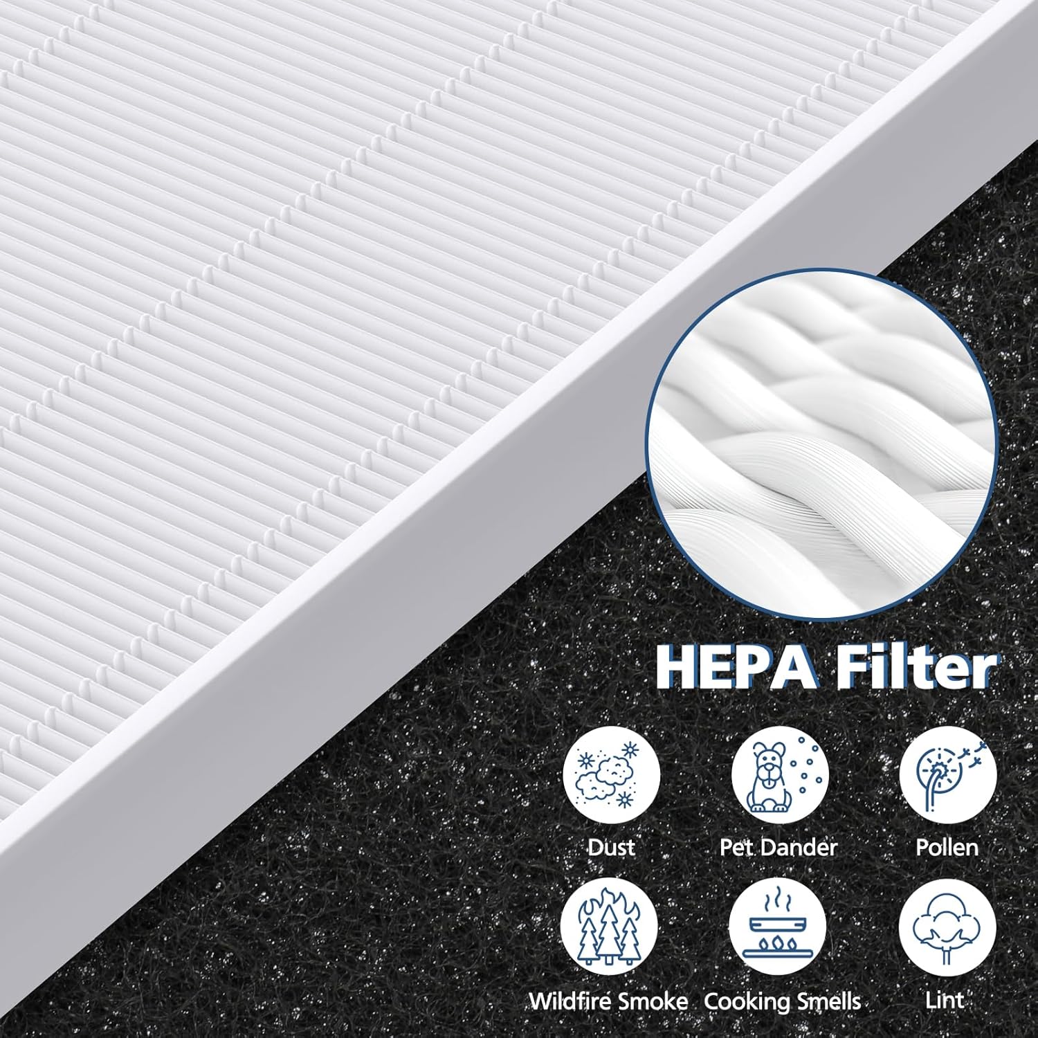 2 Pack C545 HEPA Replacement Filter S Compatible with Winix C545 Air Purifier, Replaces Part