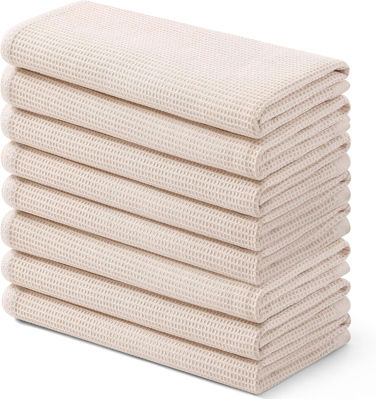 Homaxy 100% Cotton Waffle Weave Kitchen Towels - 8 Pack Soft and Absorbent Dish Towels - 16 x 26