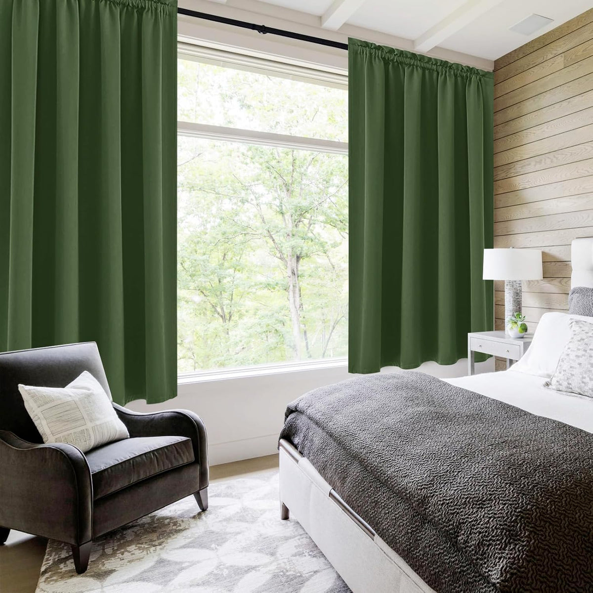 DWCN Blackout Curtains for Living Room Thermal Insulated, Energy Saving & Noise Reducing Bedroom