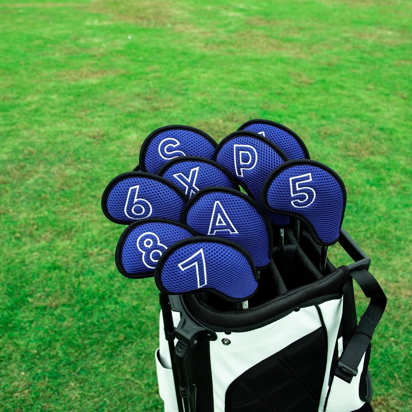 Montela Golf Iron Covers,Golf Iron Head Covers Mesh Golf Iron Covers Set 10pcs Golf Iron