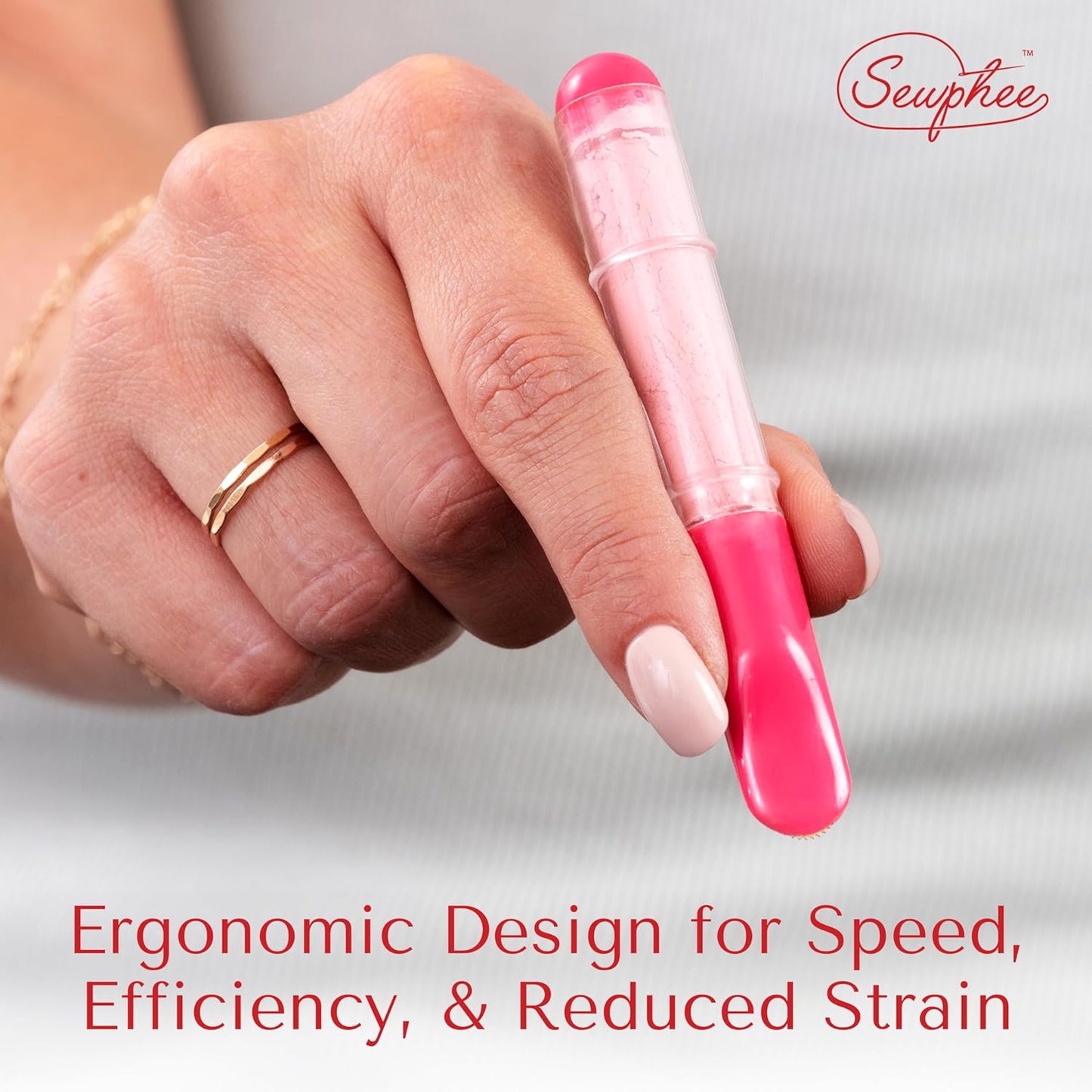 Fabric Markers for Sewing ??Ergonomic Tailors Chalk Pen with Improved Dosing Wheel for Sharp Lines