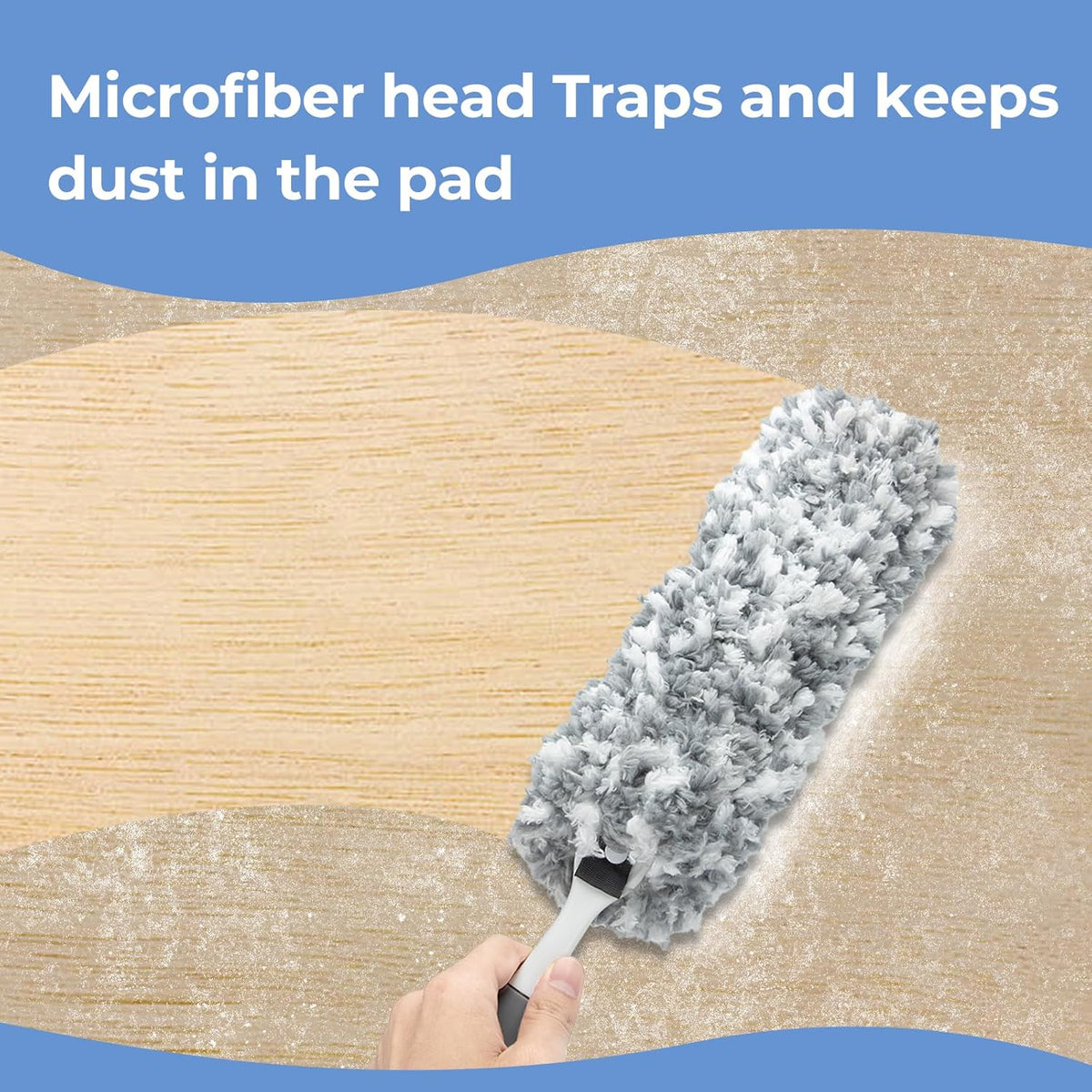 Microfiber Duster with an Extra Washable and Reusable Duster Head, Microfiber Dusters for Household