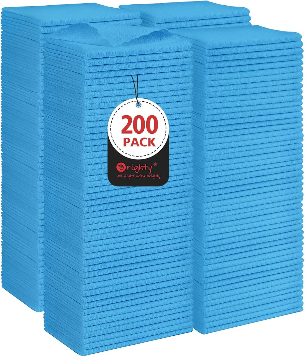 Orighty Cleaning Cloths Bulk, 200 Pack Shop Rags Reusable, Multi-Purpose Shop Towels for Cars