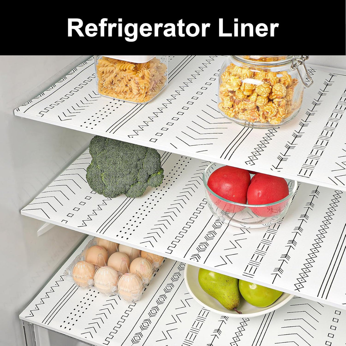 CooyesFridge Liners Shelf Liner for Kitchen Cabinets Refrigerator Liners Waterproof & Oil-Proof