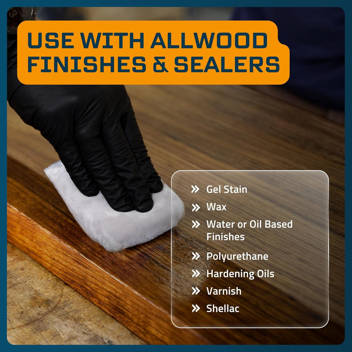 MāKRS Stain Sponge, 3-Pack Staining Pads, Stain Brushes for Wood, Lint and Streak-Free Applicator