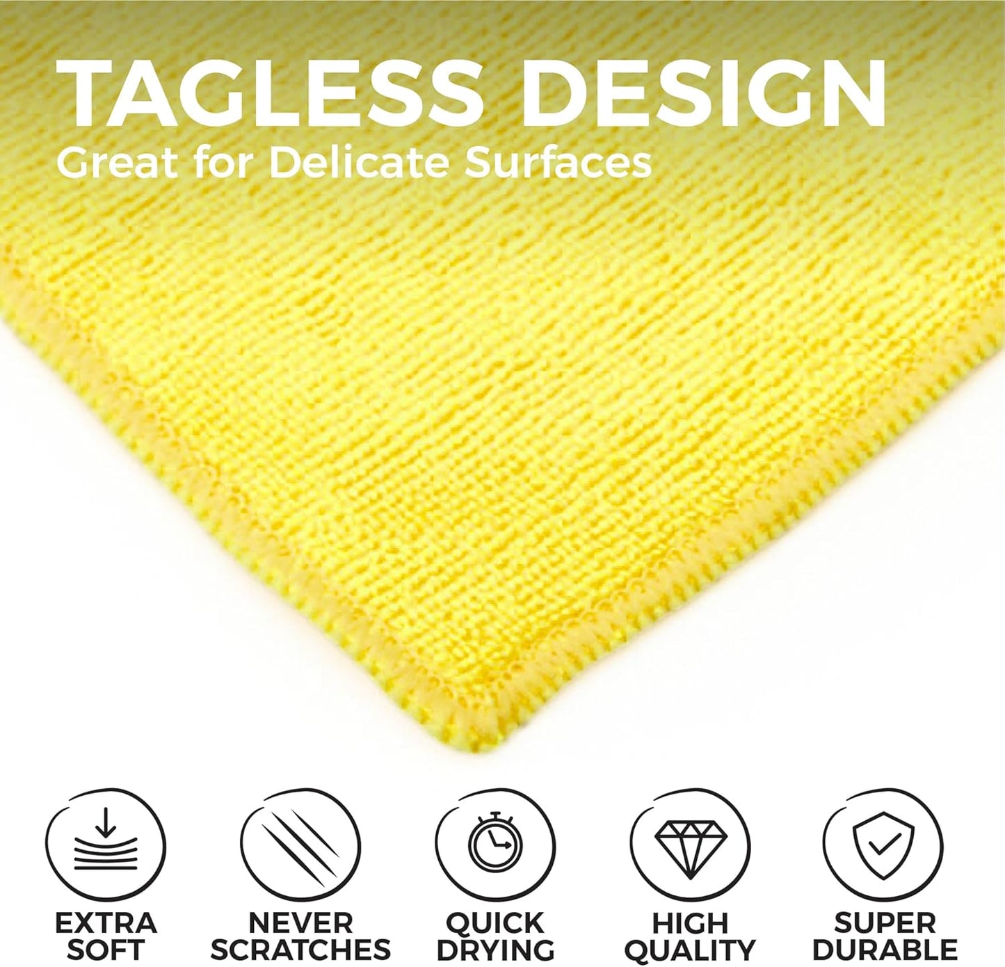 The Rag Company - All-Purpose Microfiber Terry Cleaning Towels - Commercial Grade, Highly