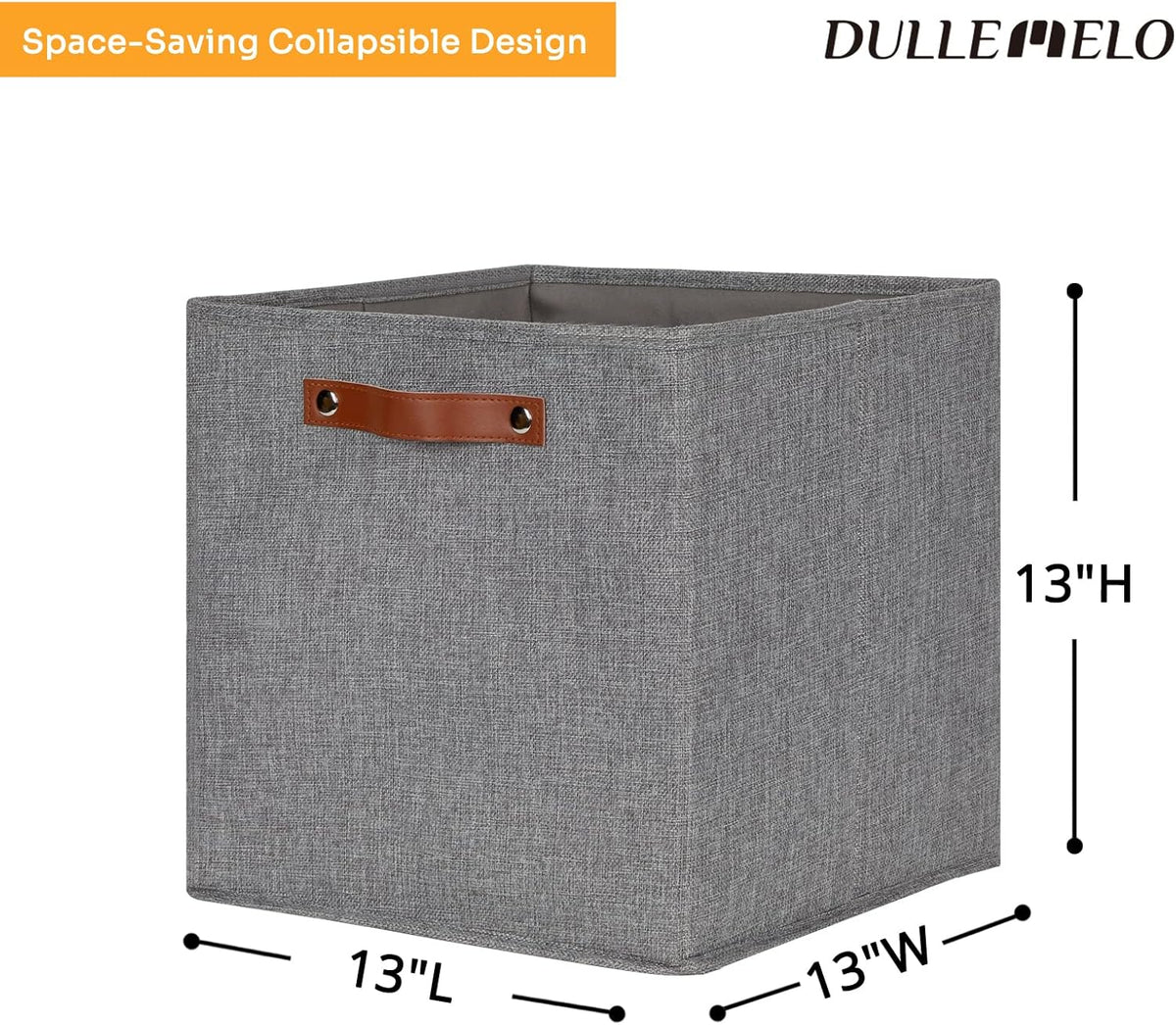 DULLEMELO Fabric Storage Cubes,13 inch Cube Stroage Bins for Empty Gift Basket,Toys Nursery Clothes