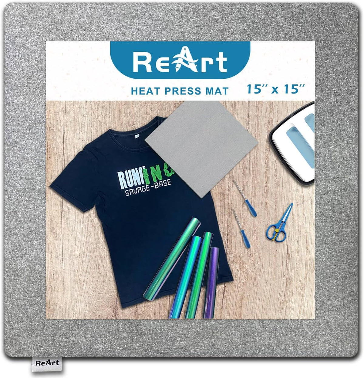 ReArt 15" x 15" Heat Press Mat for Cricut Easypress Both Sides Applicable - Mat for Heat Press