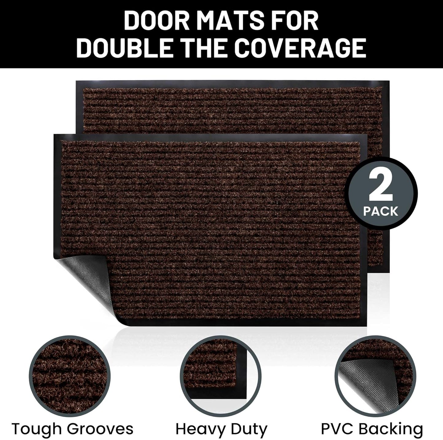 Sierra Concepts Front Door Mat X-Large Welcome Floor Mats - Entryway Indoor Outdoor Entrance
