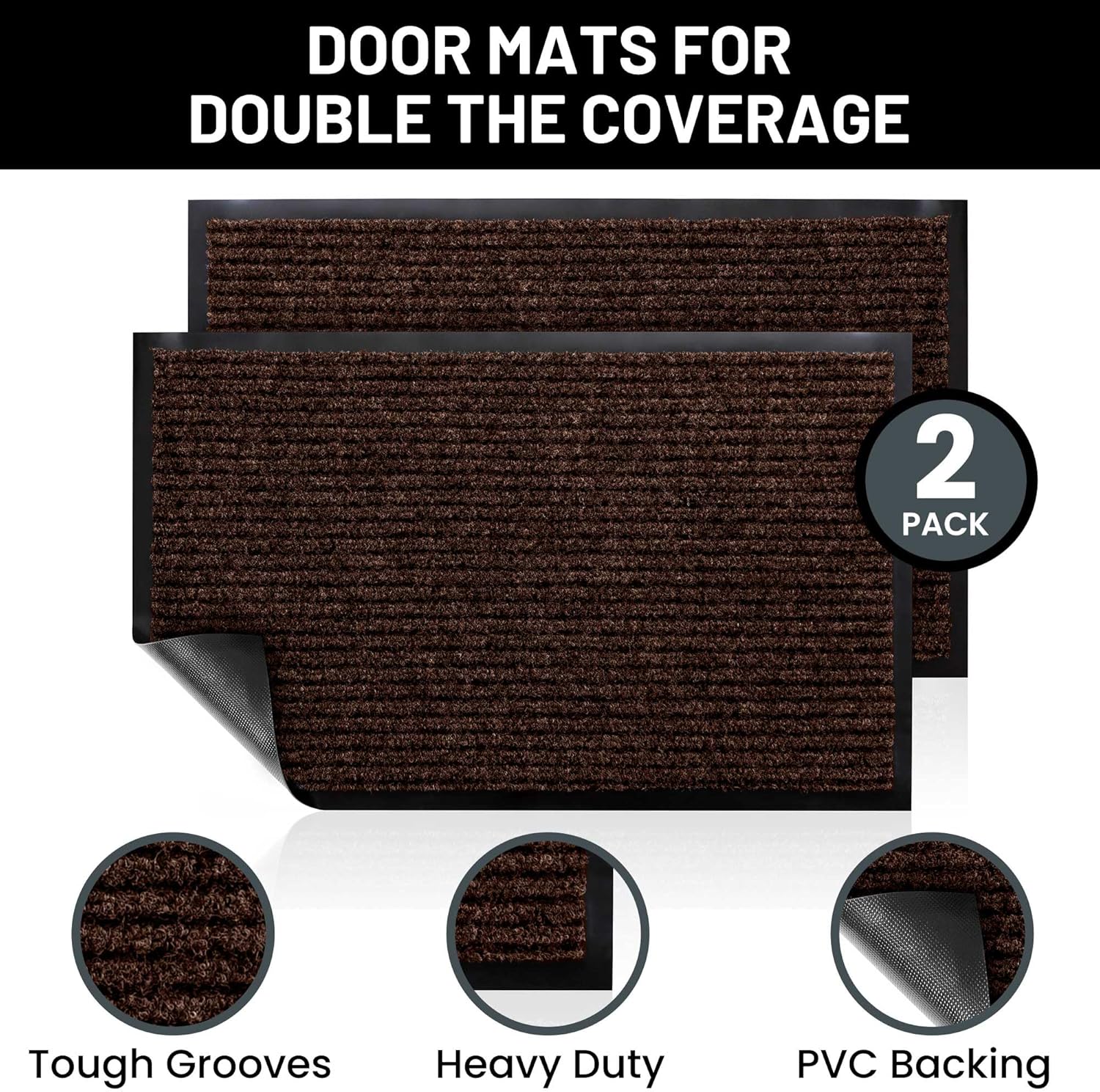 Sierra Concepts Front Door Mat X-Large Welcome Floor Mats - Entryway Indoor Outdoor Entrance