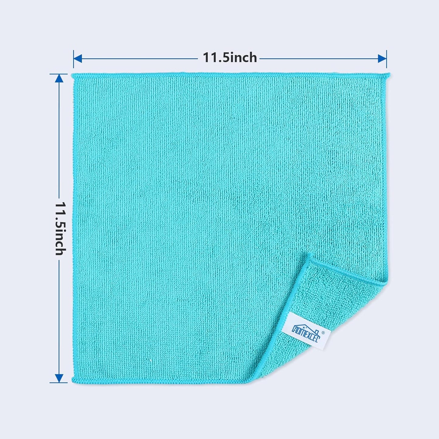 HOMEXCEL Microfiber Cleaning Cloth,100 Pack Cleaning Rags, Cleaning Towels with 4 Color Assorted