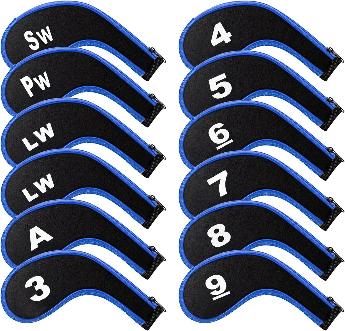 Golf 12pcs Thick Synthetic Golf Iron Head Covers Set Headcover Fit All Brands Callaway Ping