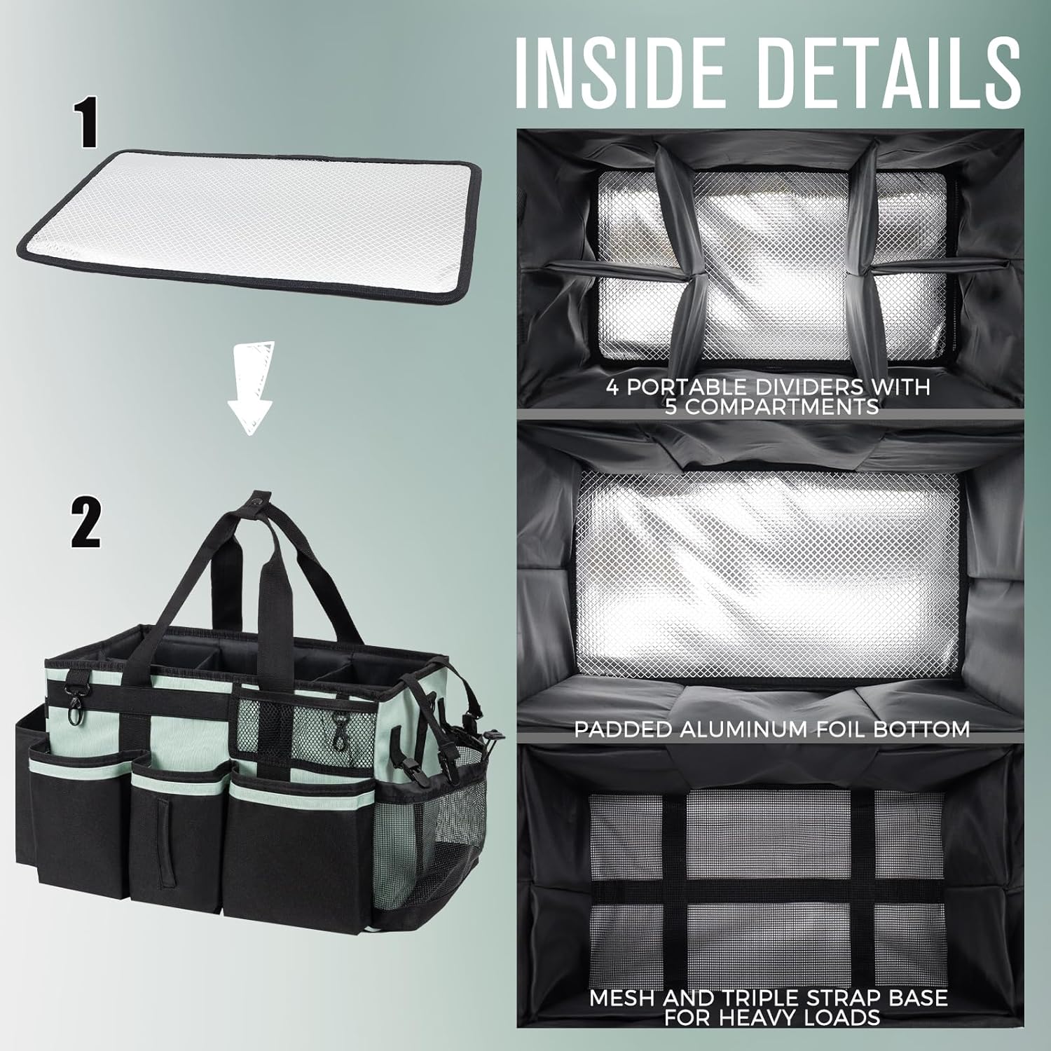 Wearable Cleaning Caddy, Cleaning Caddy Supplies Organizer with Handle & Shoulder Straps for