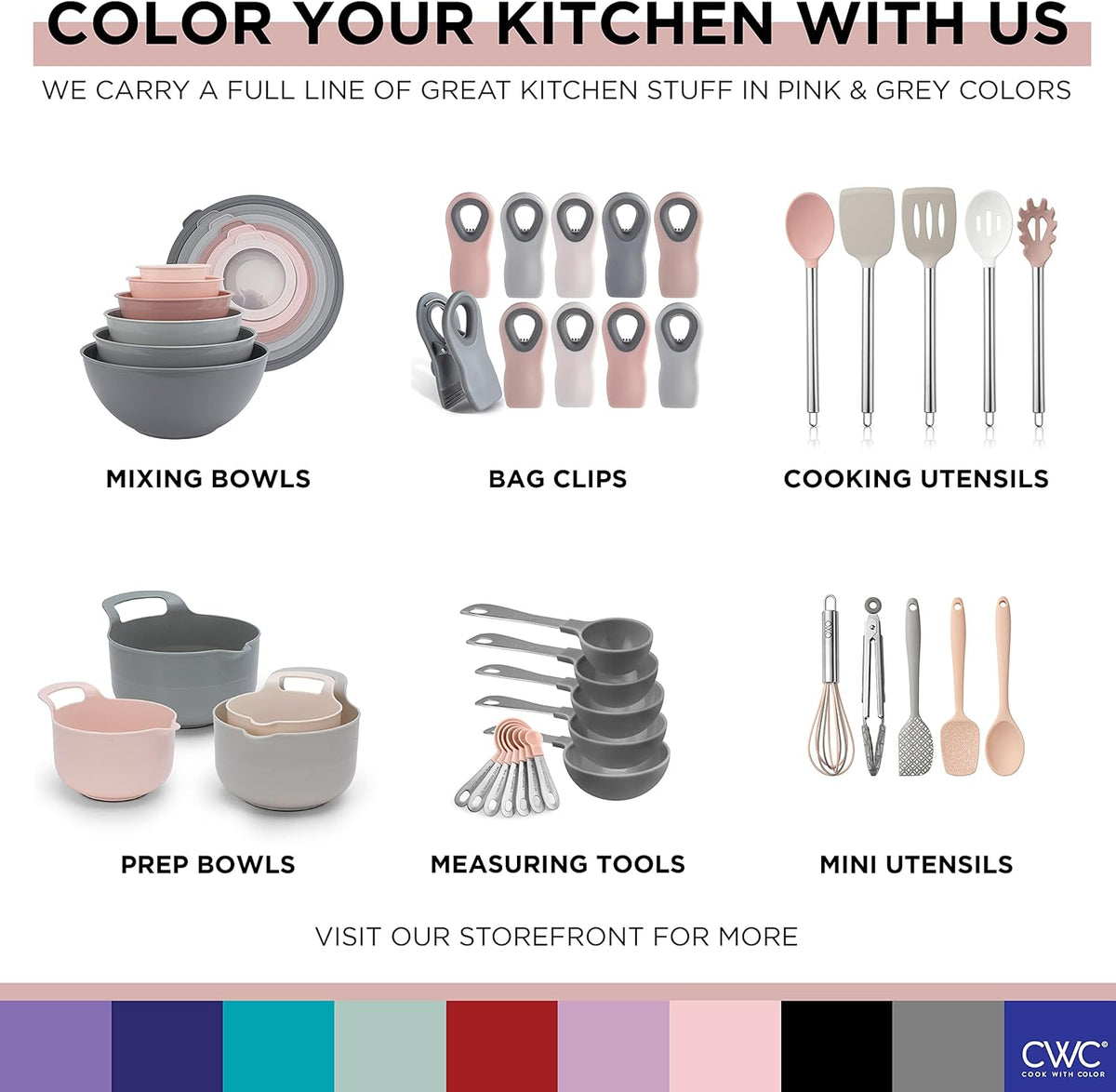 COOK WITH COLOR Bag Clips - Heavy Duty Chip Clip and Refrigerator Magnet Clips for Food Storage