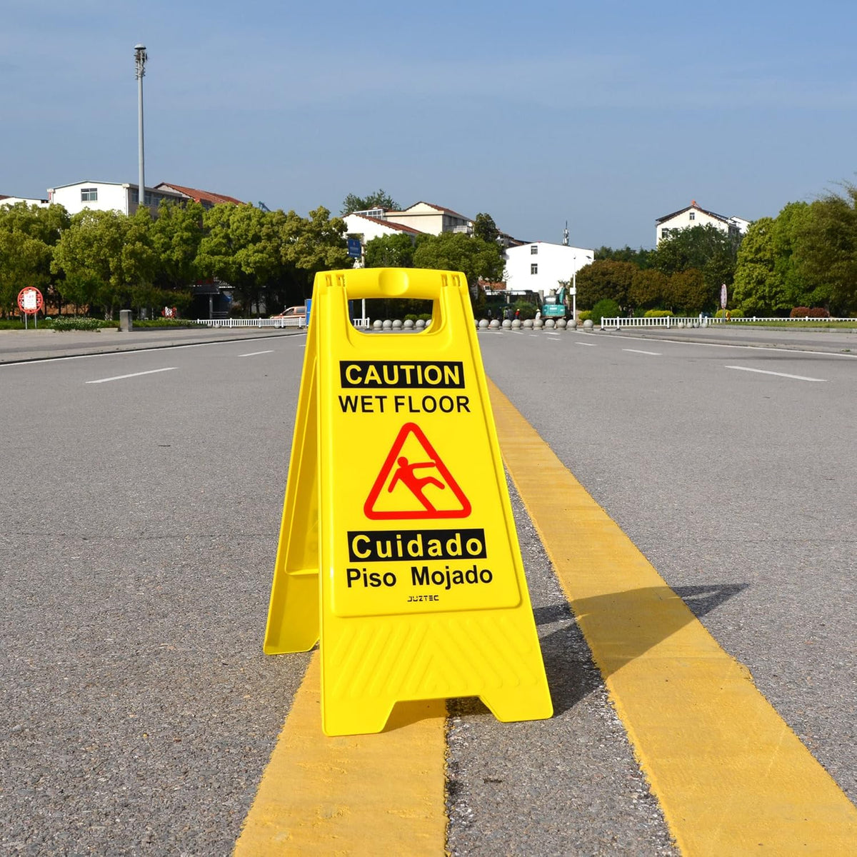 Wet Floor Sign 3 Pack - Caution Wet Floor Signs Commercial for Safety Precautions | Visible Yellow