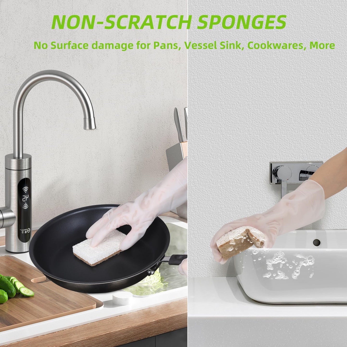 Natural Sponges for Dishes 12 Pack - Keep Soap Biodegradable Kitchen Sponge Compostable Coconut