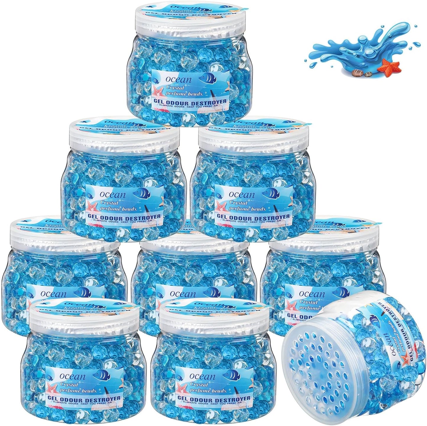 9 Pack Odor Eliminator Gel Beads Bulk 10 Ounces Air Freshener Gel Beads Odor Eliminator for Home