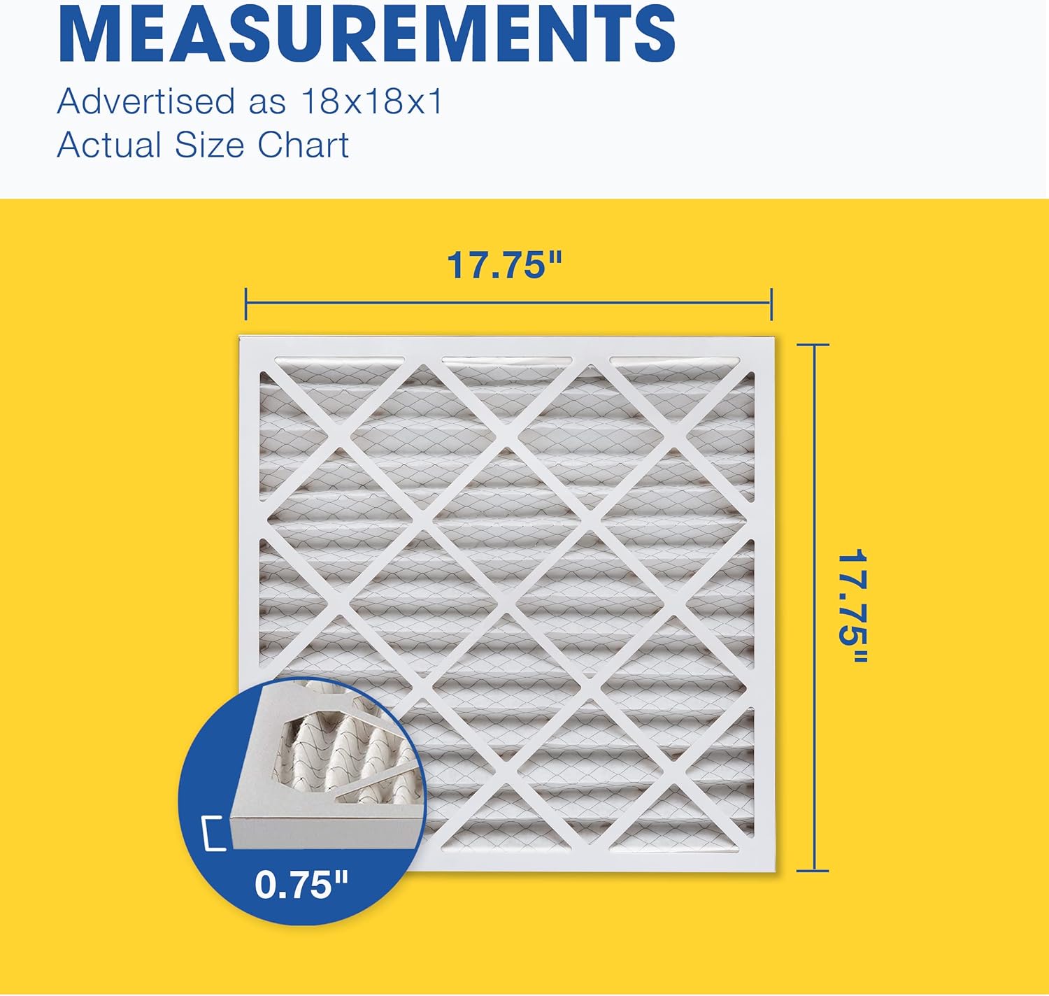 18x18x1 AC and Furnace Air Filter by Aerostar - MERV 13, Box of 12