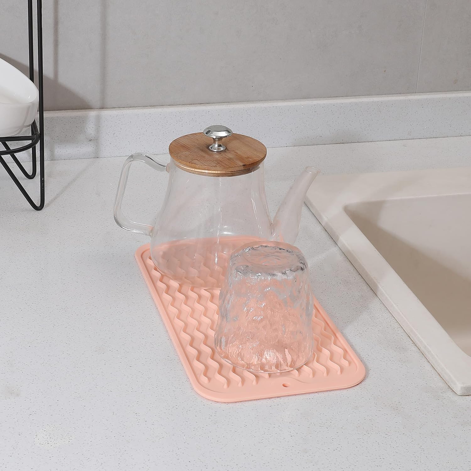 Silicone Dish Drying Mat for Multiple Usage,Easy clean,Eco-friendly,Heat-resistant Silicone Mat for