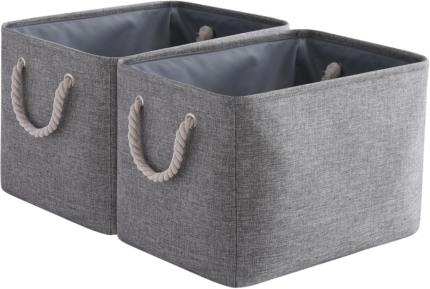 TcaFmac Organization and Storage Basket for Organizing - Large 2 Pack 16x12x12 inch Fabric Storage