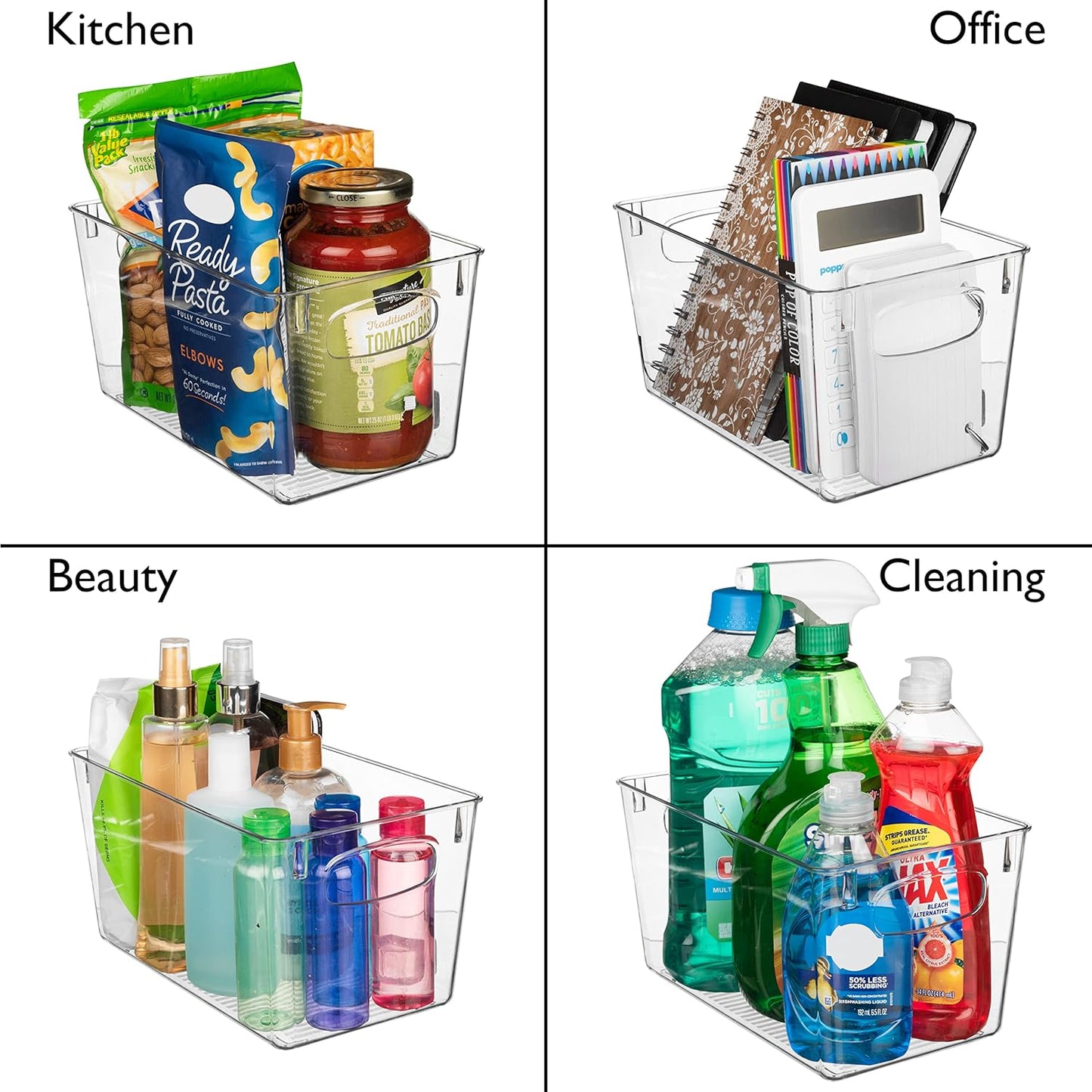 ClearSpace Clear Plastic Storage Bins – Perfect Kitchen Organization and Storage or Pantry Storage