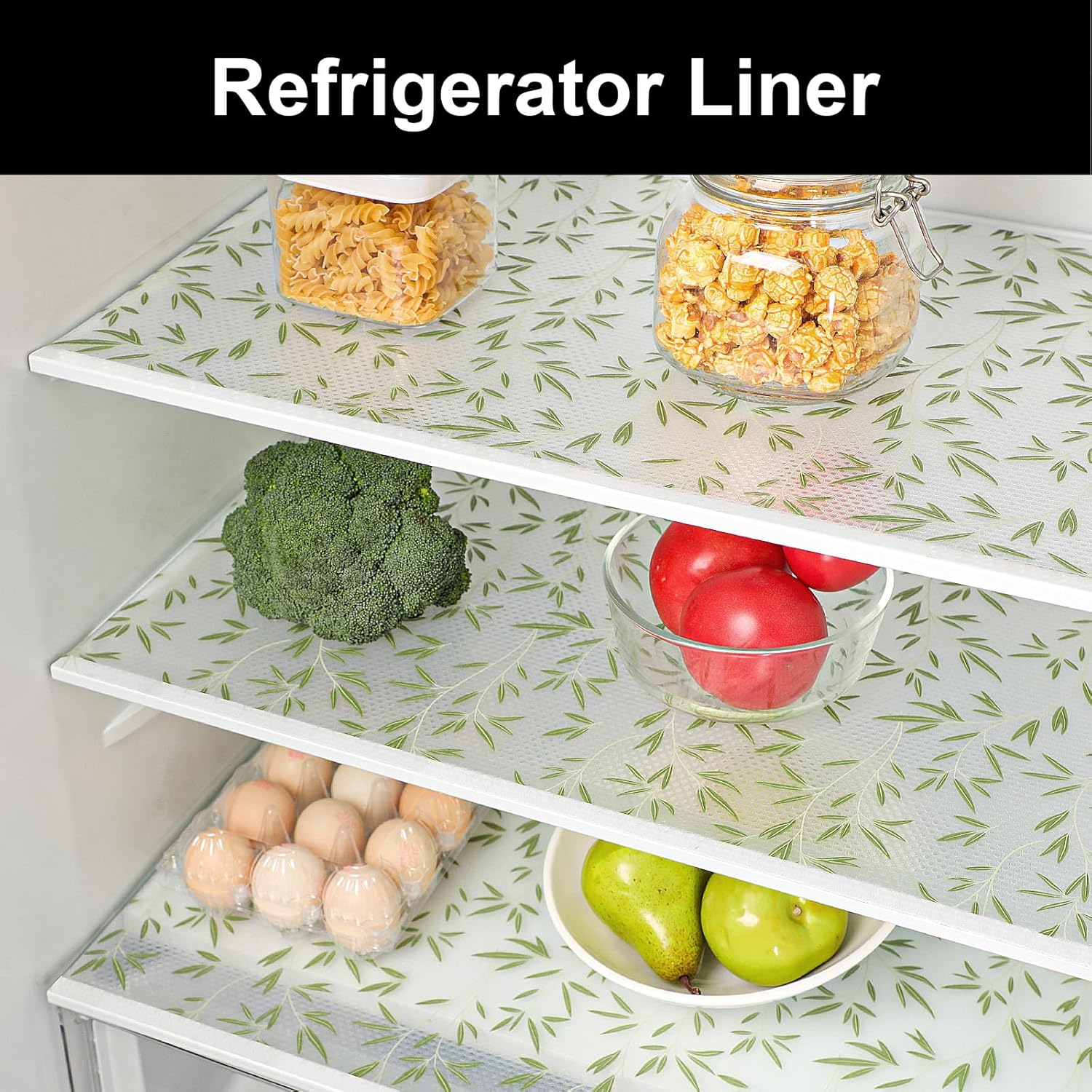 Cooyes Shelf Liners for Kitchen Cabinets, Waterproof and Oil-Proof Kitchen Cupboard Liner
