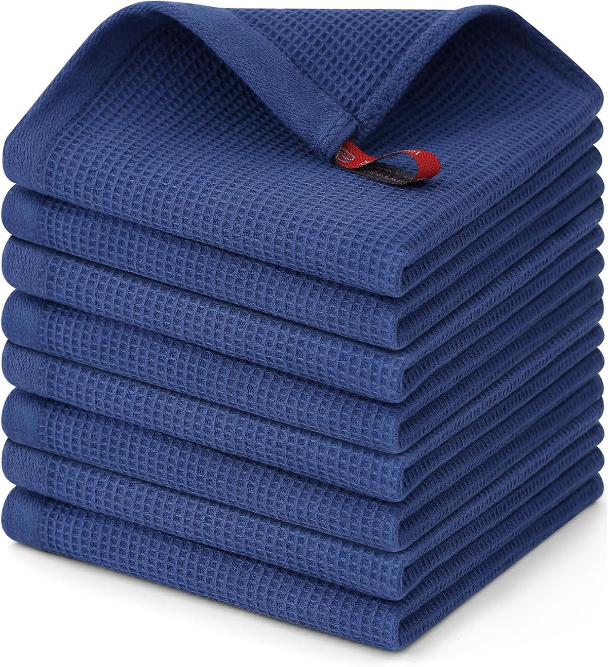 Homaxy 100% Cotton Waffle Weave Dish Cloths - 8 Pack Soft and Absorbent Dish Towels - 12 x 12