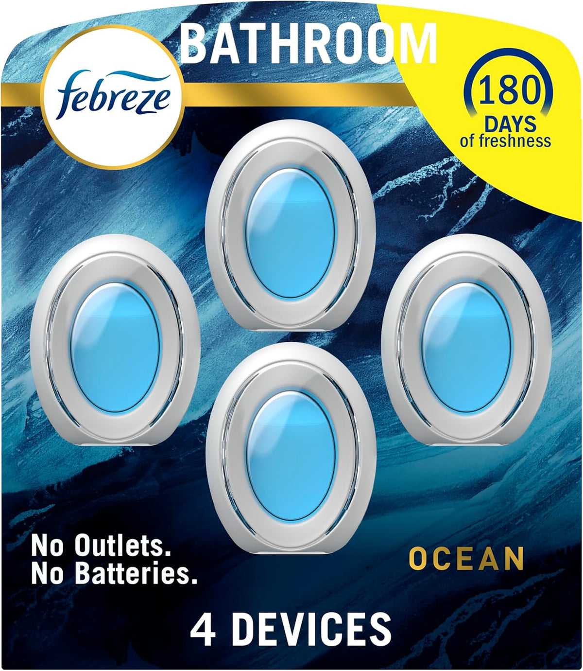 Febreze Bathroom Air Freshener, Odor-Fighting, Plug In Alternative, Air Fresheners for Home and