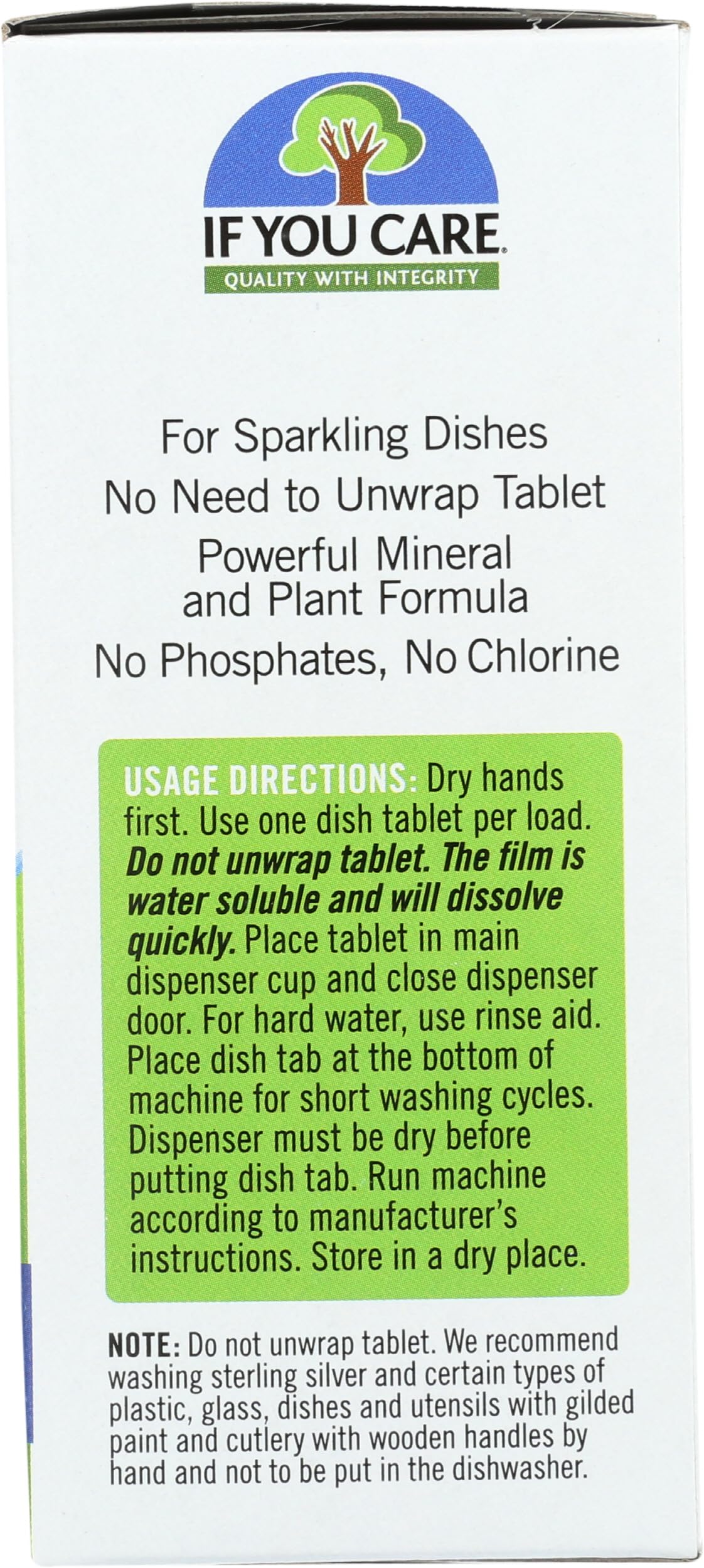 If You Care Dishwasher Tablets 40 Count - Powerful, Plant Based, Concentrated, Biodegradable