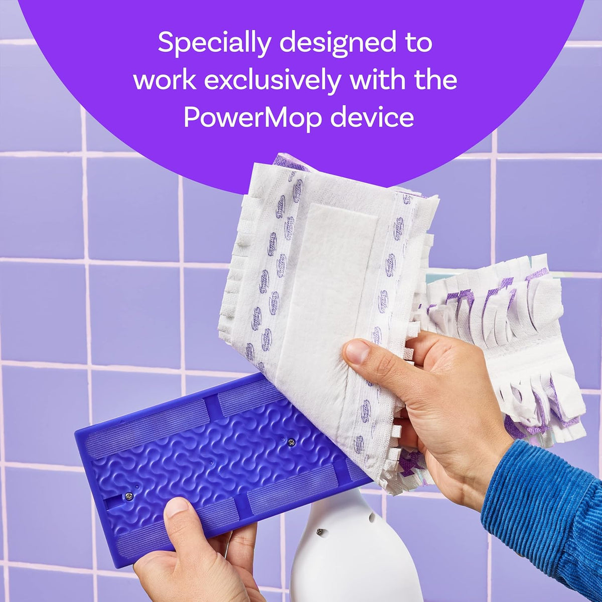 Swiffer Power Mop Refill Pack, Floor Cleaner for Mopping Tile, Vinyl, Laminate, Wood in Home